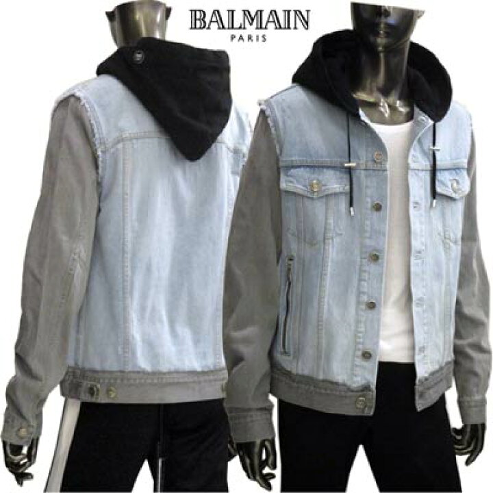 楽天市場】バルマン BALMAIN メンズ アウター ジャケット デニム ロゴ 