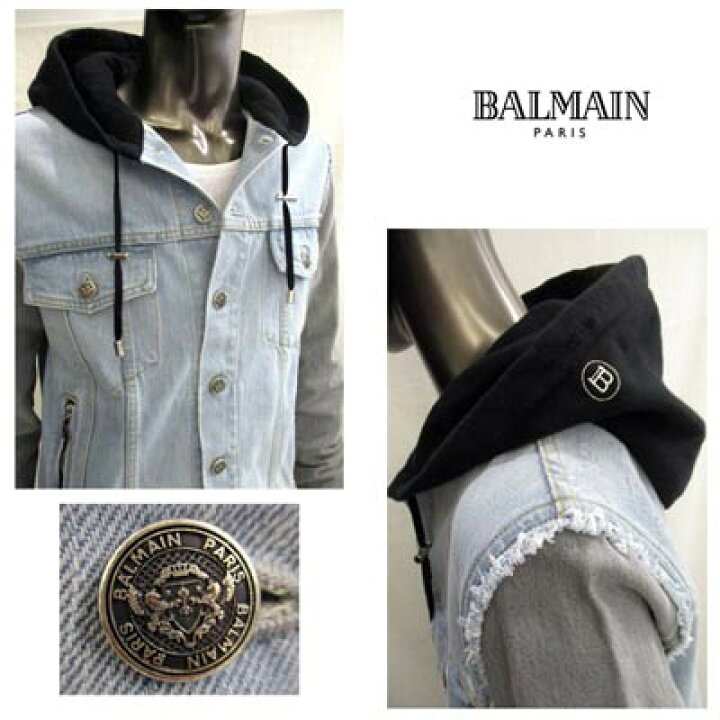 楽天市場】バルマン BALMAIN メンズ アウター ジャケット デニム ロゴ 