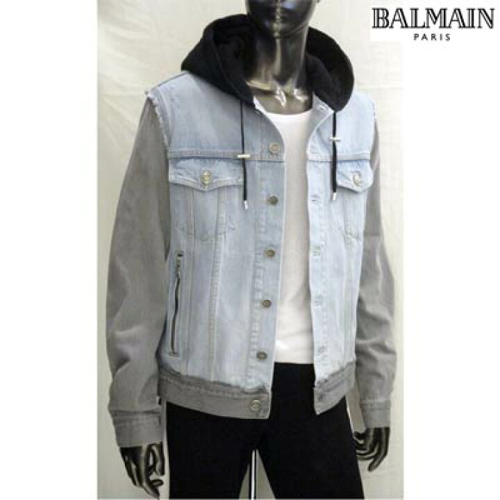 楽天市場】バルマン BALMAIN メンズ アウター ジャケット デニム ロゴ 