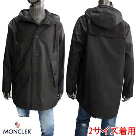 モンクレール MONCLER 新入荷 メンズ アウター ジャケット コート MONCLER ENIF 表地ラバーコーティング・アームロゴ・フード付きスプリングコート 黒 4201285 57704 999 (R214500) EC91A【送料無料】 【smtb-TK】 【小売市場価格｜￥214500】