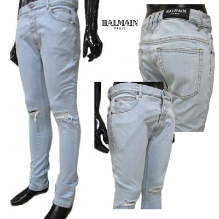 楽天市場】バルマン BALMAIN メンズ パンツ ボトムス デニム ロゴ 