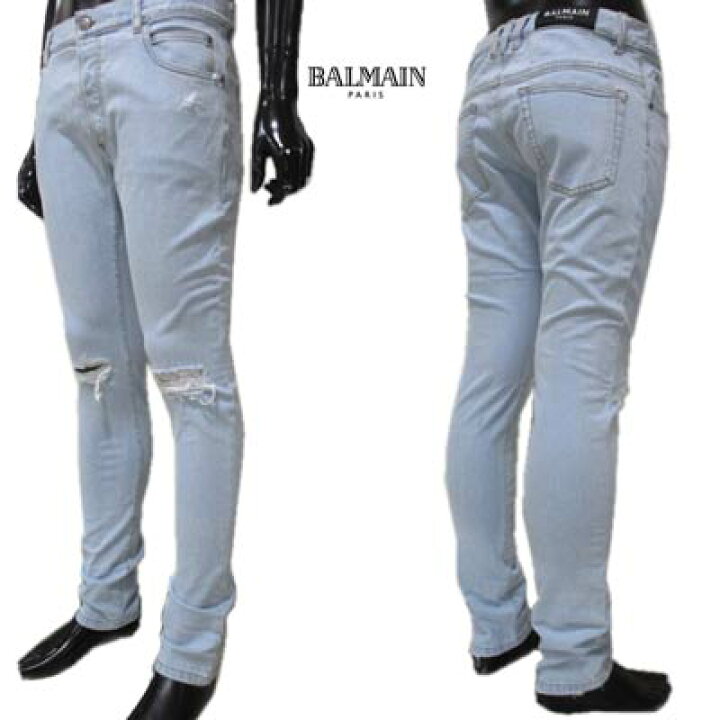 楽天市場】バルマン BALMAIN メンズ パンツ ボトムス デニム ロゴ 