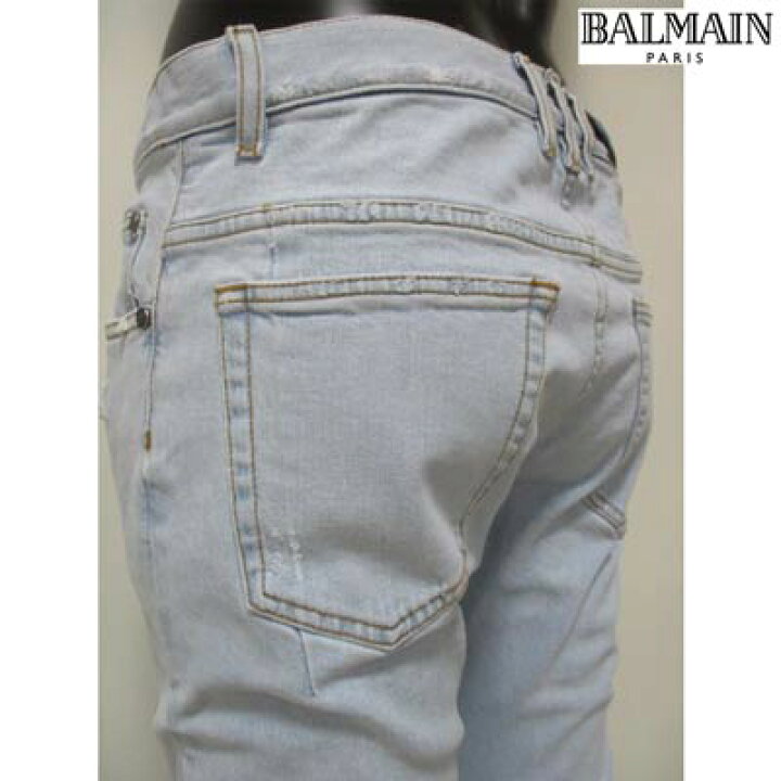 楽天市場】バルマン BALMAIN メンズ パンツ ボトムス デニム ロゴ 