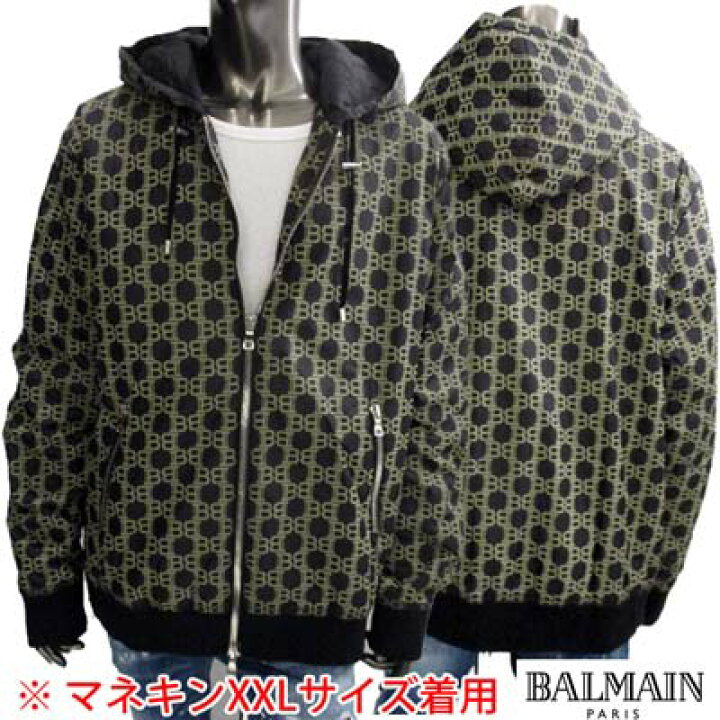 バルマンスウェットXXL モノグラム総柄フロントロゴ｜トレーナー 