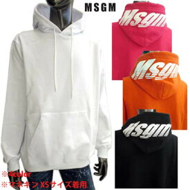 エムエスジーエム MSGM メンズ トップス パーカー フーディー ロゴ 4color ユニセックス可 フード部分MSGMスラッシュロゴ入りパーカー 白/ピンク/オレンジ/黒 2840MM76 207099 01/14/10/99 (R35200) 02S 春夏【送料無料】 【smtb-TK】