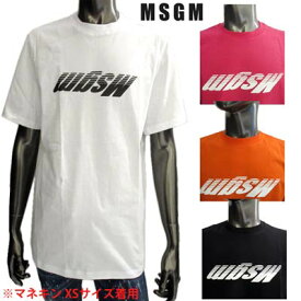 エムエスジーエム MSGM メンズ トップス Tシャツ 半袖 ロゴ 4color ユニセックス可 MSGM逆さスラッシュロゴプリントTシャツ 白/ピンク/オレンジ/黒 2840MM109 207098 01/14/10/99 (R22000) 02S 春夏【送料無料】 【smtb-TK】