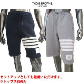 トムブラウン THOM BROWNE メンズ パンツ ボトムス ハーフパンツ setup可(トップス別売り) ライン/裾タグ付きハーフスウェットパンツ MJQ012H 00535 461/068 (R68200/R80300) 02S 春夏 【送料無料】 【smtb-TK】