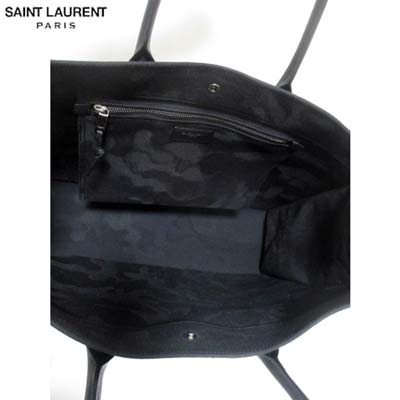 【完売】サンローランパリ SAINT LAURENT PARIS メンズ 鞄 バッグ トートバッグ unisex可 SAINTLAURENT  RIVEGAUCHEロゴ・ロゴ刻印ボタン・ジップポケット付きトートバッグ 黒 509415 HZP5D 1070 (R148500) 02S 
