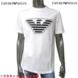 エンポリオアルマーニ EMPORIO ARMANI メンズ トップス Tシャツ 半袖 ロゴ EMPORIO ARMANIロゴ・ビッグイーグルロゴ付Tシャツ 白 3H1T92 1J0AZ 0100 (R15400) 02S 春夏【送料無料】 【smtb-TK】