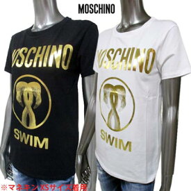 モスキーノ MOSCHINO レディース トップス Tシャツ 半袖 ロゴ 2color MOSCHINOゴールドロゴ・フラミンゴプリントTシャツ 白/黒 A1906 2103 1/555 (R21700) 02S 春夏【送料無料】 【smtb-TK】