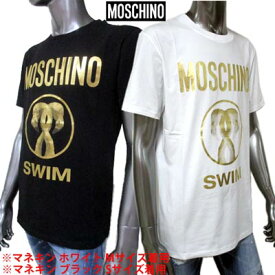 モスキーノ MOSCHINO メンズ トップス Tシャツ 半袖 ロゴ 2color MOSCHINOゴールドロゴ・フラミンゴロゴ付Tシャツ 白/黒 A1910 2303 0001/0555 (R22700) 02S 春夏【送料無料】 【smtb-TK】