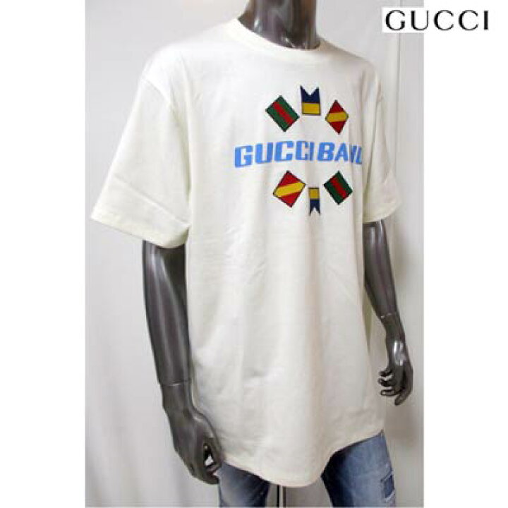 楽天市場】【完売】グッチ GUCCI メンズ トップス Tシャツ 半袖 ロゴ 