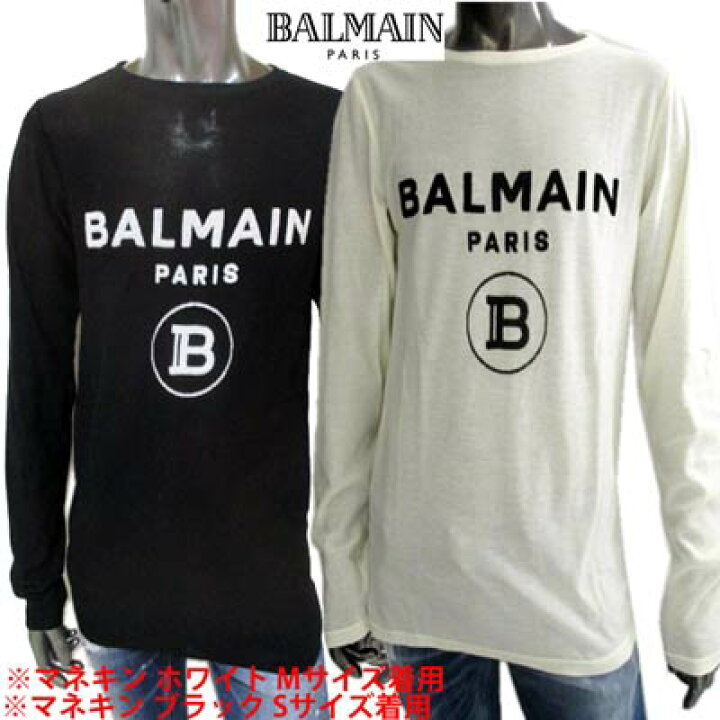 楽天市場】バルマン BALMAIN メンズ トップス ロンT 長袖 ロゴ 2color 