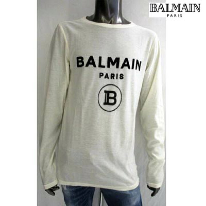 楽天市場】バルマン BALMAIN メンズ トップス ロンT 長袖 ロゴ 2color 