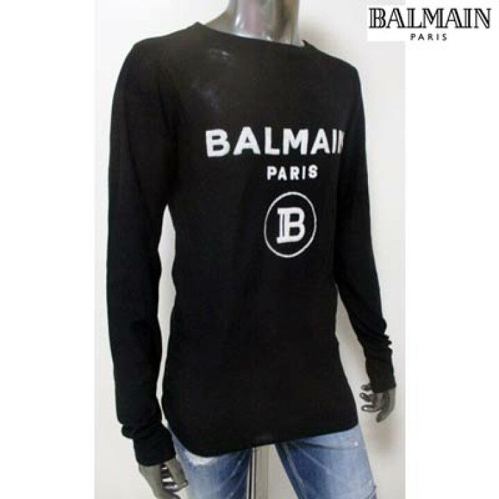 楽天市場】バルマン BALMAIN メンズ トップス ロンT 長袖 ロゴ 2color 