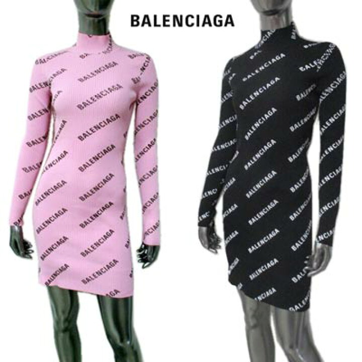 楽天市場 完売 バレンシアガ Balenciaga レディース トップス ワンピース ロゴ 2color マネキン ピンクxs着 ブラックs着 総柄balenciaga斜めロゴプリント付タイトワンピース ピンク 黒 T6140 1900 1070 R 02a 年秋冬新作 送料無料 Smtb Tk