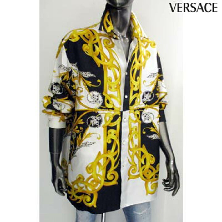 楽天市場】ヴェルサーチ VERSACE メンズ トップス シャツ 長袖 ロゴ  