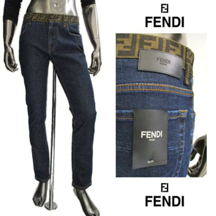 楽天市場】フェンディ FENDI メンズ パンツ ボトムス デニム ロゴ  