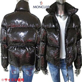 モンクレール MONCLER レディース アウター ダウン ジャケット ロゴ RIMAC リマック シャイニースパンコールデザイン・MONCLERロゴワッペン付きショート丈ダウンジャケット 黒 1A51W00 54ANX 999 (R233200) 02A 秋冬【送料無料】 【smtb-TK】