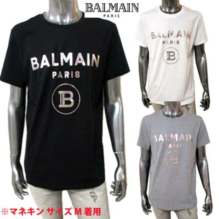 楽天市場】バルマン BALMAIN メンズ トップス Tシャツ 半袖 ロゴ 