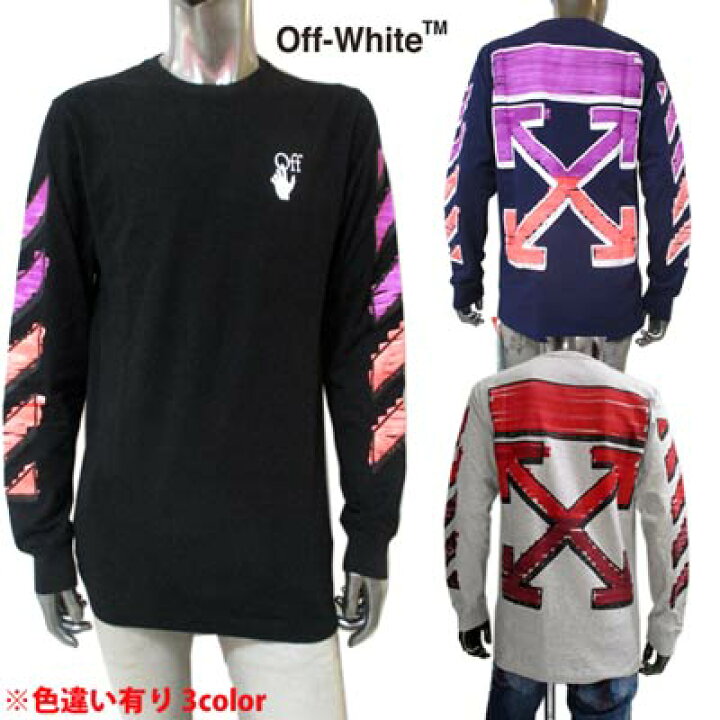 楽天市場】オフホワイト OFF-WHITE メンズ トップス ロンT 長袖 ロゴ 