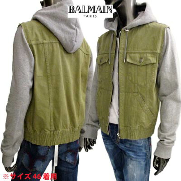 楽天市場】バルマン BALMAIN メンズ トップス パーカー ロゴ フード 