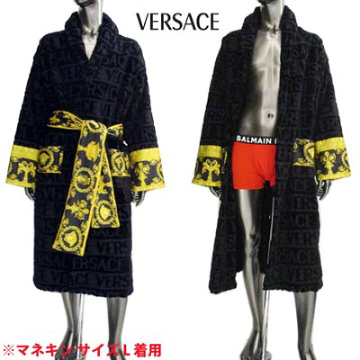 ベルサーチバスローブ Mサイズ ブラック （VERSACE（ヴェルサーチ）の 