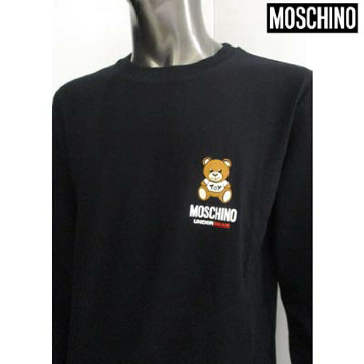モスキーノ(MOSCHINO) BEARロゴプリント付きロングTシャツ - 長袖