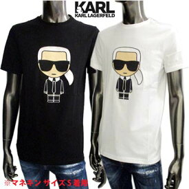 カールラガーフェルド KARL LAGERFELD メンズ トップス Tシャツ 半袖 ロゴ 2color フロントKARL LAGERFELDロゴ刺繍付きTシャツ 白/黒 755060 511250 10/990 (R28600) 121 春夏【送料無料】 【smtb-TK】