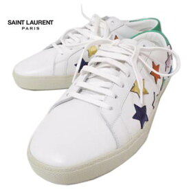 サンローランパリ SAINT LAURENT PARIS メンズ 靴 スニーカー ロゴ マルチカラースターロゴワッペン・ソール部分・かかと部分ロゴ刻印付ローカットスニーカー ホワイト 503109 00NB0 9090 (R88000) 121 春夏【送料無料】 【smtb-TK】