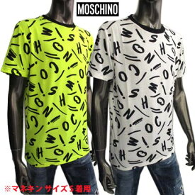 モスキーノ MOSCHINO メンズ トップス Tシャツ 半袖 ロゴ 2color ランダムMOSCHINOロゴプリント付Tシャツ 黄/白 A1913 2340 1026/1001 (R22000) 121 春夏【送料無料】 【smtb-TK】