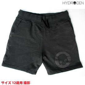 ハイドロゲン HYDROGEN メンズ キッズ パンツ ハーフパンツ ロゴ 色違いも有 スカル/スター/数字ロゴプリント付きハーフスウェットパンツ 短パン 半パン ショーパン ブラック 黒 162004 007 (R19440) DB15S 【送料無料】 【smtb-TK】