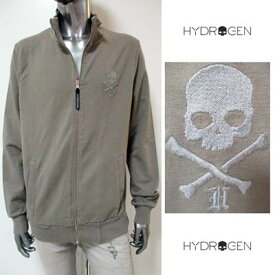 ハイドロゲン HYDROGEN メンズ アウター ジャケット ロゴ チェスト部分スカルロゴ刺繍付きジップアップジャケット チャコールグレー カーキベージュ 120031 464 TAUPE (R39900) DB13S 【送料無料】 【smtb-TK】