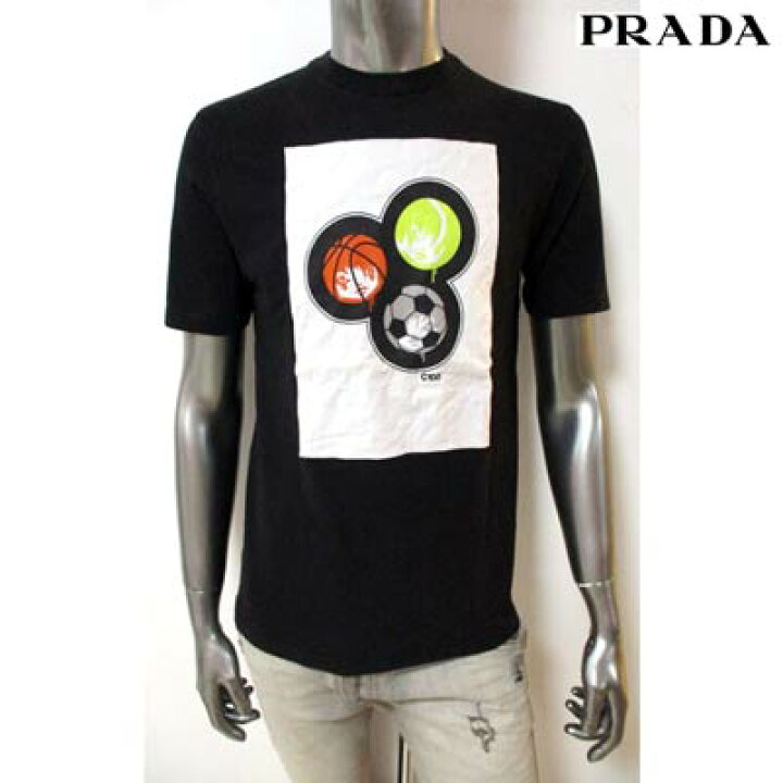 楽天市場】プラダ PRADA メンズ トップス Tシャツ 半袖 ロゴ フロント 