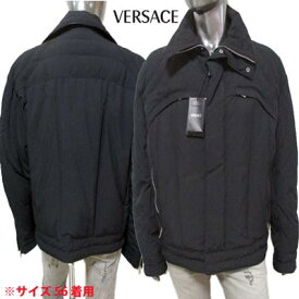 ヴェルサーチ VERSACE メンズ アウター ジャケット ロゴ ボタン/ジップ部分ロゴ刻印・ナイロンジャケット ブラック 6043453 119586 008 (R278000/R360000) 6A 【送料無料】 【smtb-TK】