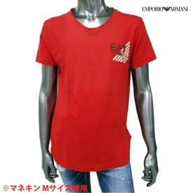 エンポリオアルマーニ EMPORIO ARMANI メンズ トップス Tシャツ 半袖 ロゴ チェスト部分EA7ロゴプリント付きTシャツ 赤 903019 6P625 00074 (R11880) 61S 【送料無料】 【smtb-TK】