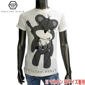 フィリッププレイン PHILIPP PLEIN メンズ トップス Tシャツ 半袖 PHILIPP PLEINロゴプリント入りコットンTシャツ ホワイト HM341166 01 white (R49800) 【送料無料】【smtb-tk】 WA14S