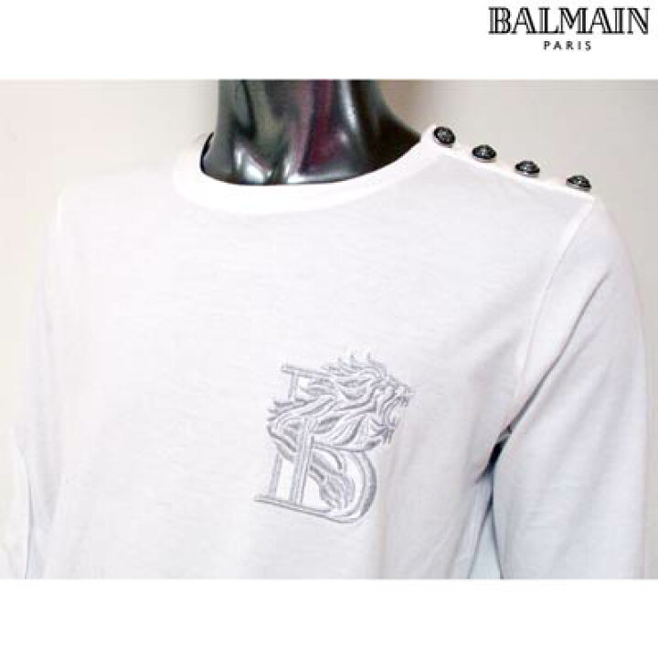 楽天市場】バルマン BALMAIN メンズ トップス ロンT 長袖 ロゴ 2color 