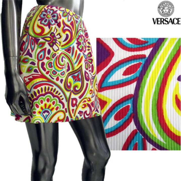 楽天市場】ヴェルサーチ(VERSACE) レディース スカート 花柄・総柄ミニ  