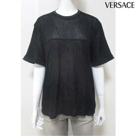 ヴェルサーチ VERSACE メンズ トップス Tシャツ ユニセックス可 シンプルデザインブラックTシャツ ブラック VZJG0C 5H320 000 (R27800) 7S【送料無料】 【smtb-TK】