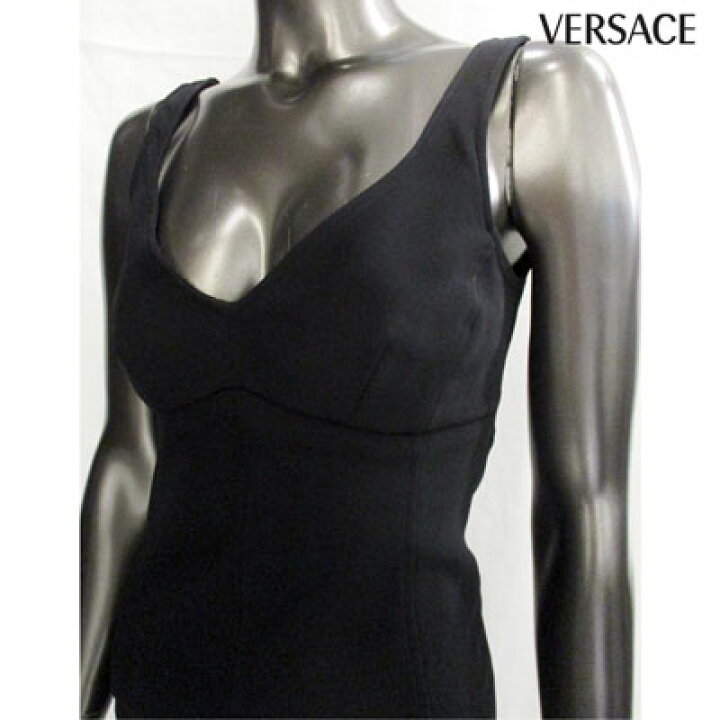 楽天市場】ヴェルサーチ VERSACE レディース オールブラックドレス 
