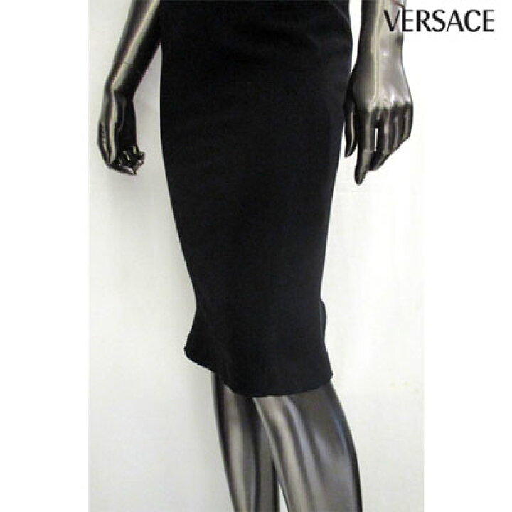 楽天市場】ヴェルサーチ VERSACE レディース オールブラックドレス