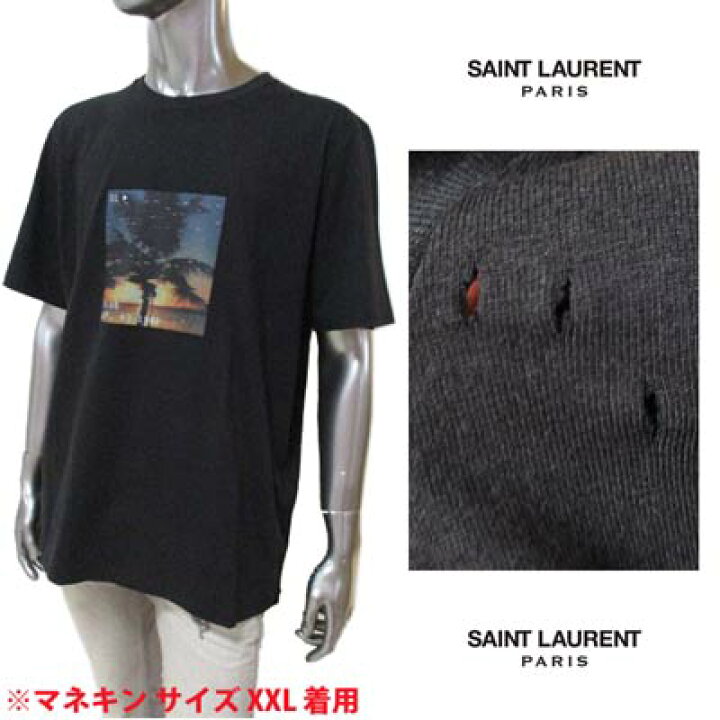 サンローラン ダメージ風Tシャツ 
