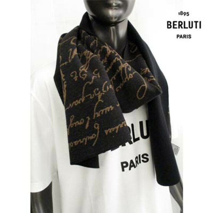 BERLUTI*高級感ある冬の必須アイテム*ウール スクリットマフラー  