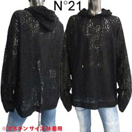ヌメロヴェントゥーノ N°21 メンズ トップス パーカー フーディー ロゴ ユニセックス可 シースルーデザ…