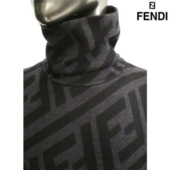50サイズ FENDI ロゴワッペンニットセーターハイネック 【公式通販】