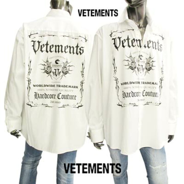 楽天市場】ヴェトモン VETEMENTS メンズ トップス シャツ 長袖 ロゴ  