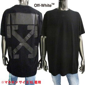 オフホワイト OFF-WHITE メンズ トップス Tシャツ 半袖 ロゴ フロント部分OFFスモールロゴ・バックアローロゴプリント付Tシャツ ブラック OMAA027F 21JER007 1010 (R49500) GB122 秋冬【送料無料】 【smtb-TK】