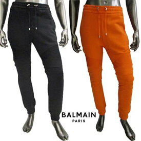 バルマン BALMAIN メンズ パンツ ボトムス スウェットパンツ 2color シューレース金具部分ロゴ刻印・ポケットエンブレムBロゴ・バイカースウェットパンツ オレンジ/ブラック WH0OB000 B152 KBD/EAB (R107800) 122 秋冬【送料無料】 【smtb-TK】