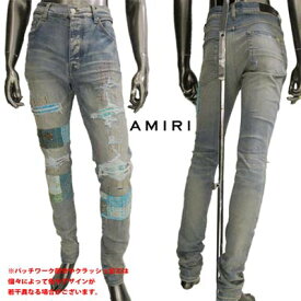 アミリ AMIRI メンズ パンツ ボトムス デニム ※パッチワーク部分個々によってデザインが異なります。 デストロイクラッシュ・マルチカラーパッチワーク当て布付きクラッシュデニムパンツ MDS066 CLAY INDIGO 408(R195800) 122 秋冬【送料無料】 【smtb-TK】